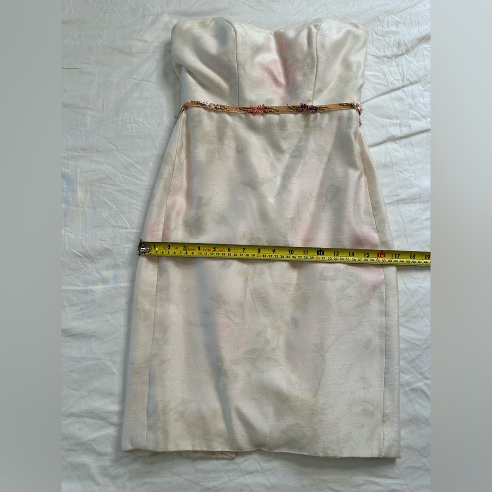 Elda De La Rosa Haute Couture Strapless Silk Blend Floral Dress Kentucky Derby 6 - Picture 13 of 13
